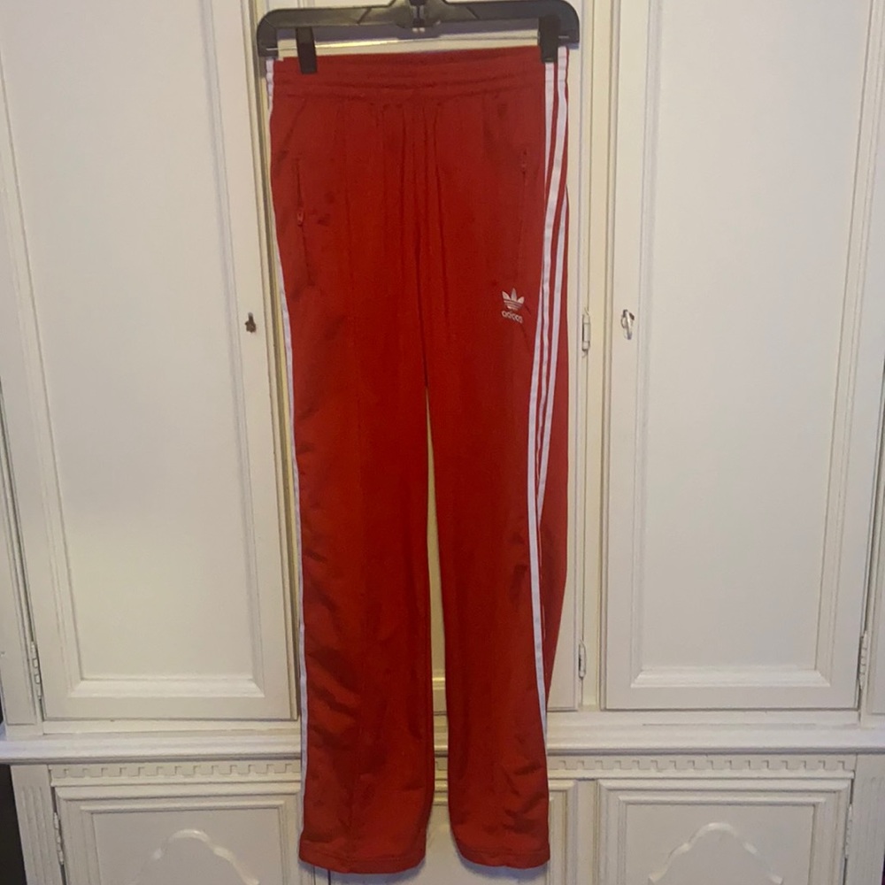Red Adidas pants
